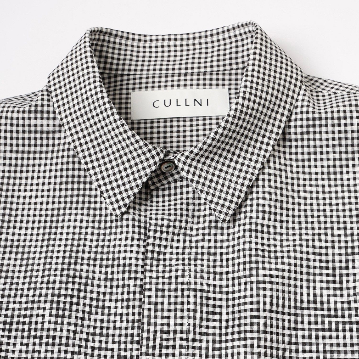 【残り一点】Gingham Check Front Fly Embroidery Patch Shirt