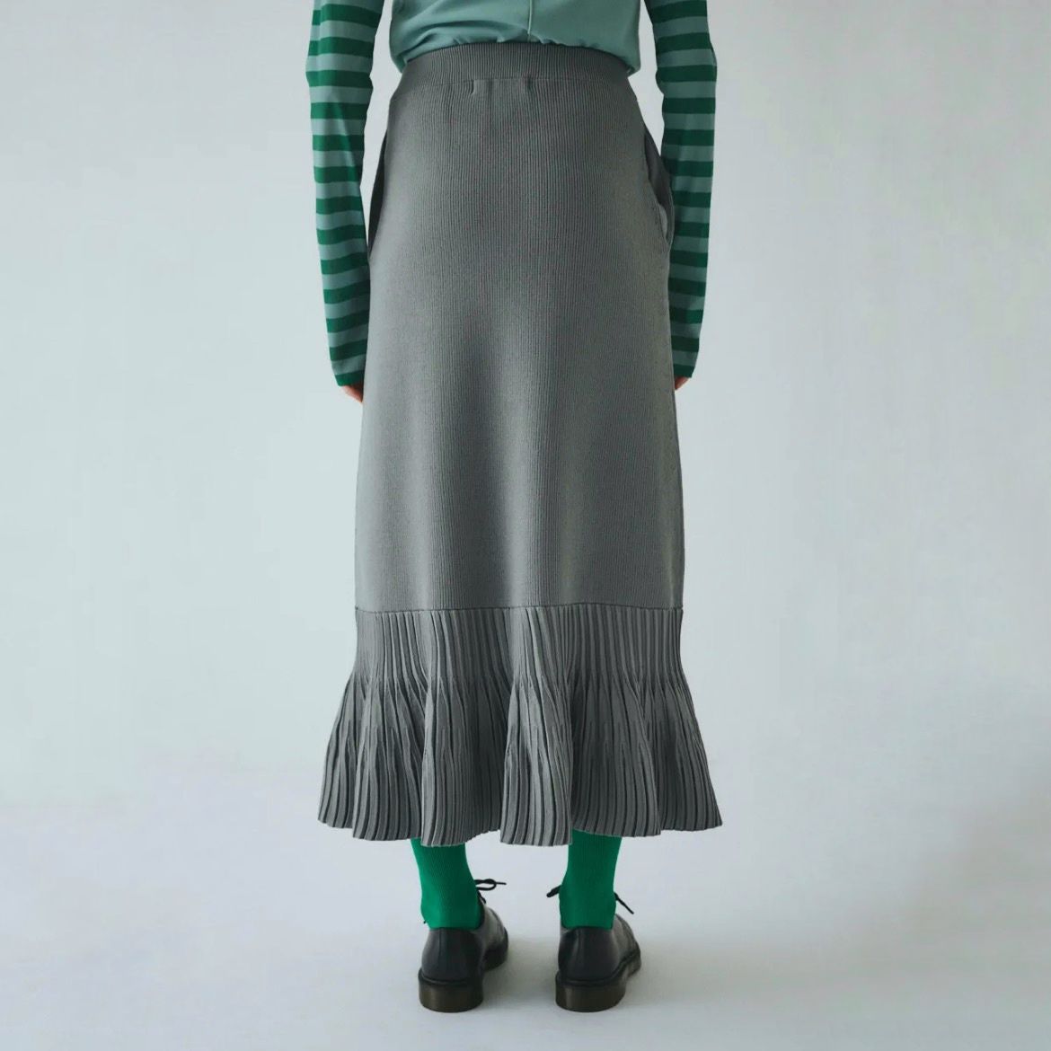 【残り一点】Pleated Hem Knit Skirt