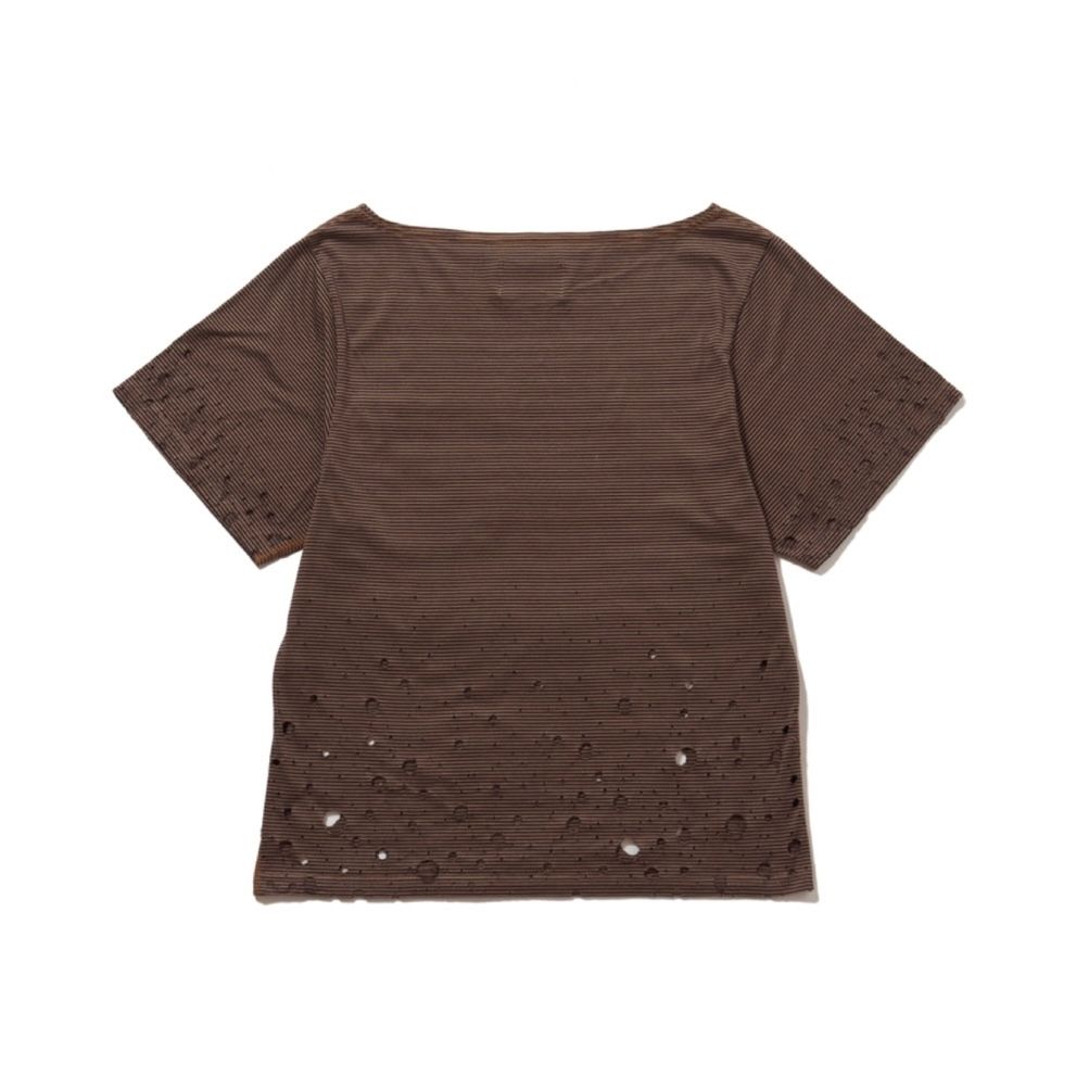 【残り一点】Destroyed Boat Neck Stripe Tee