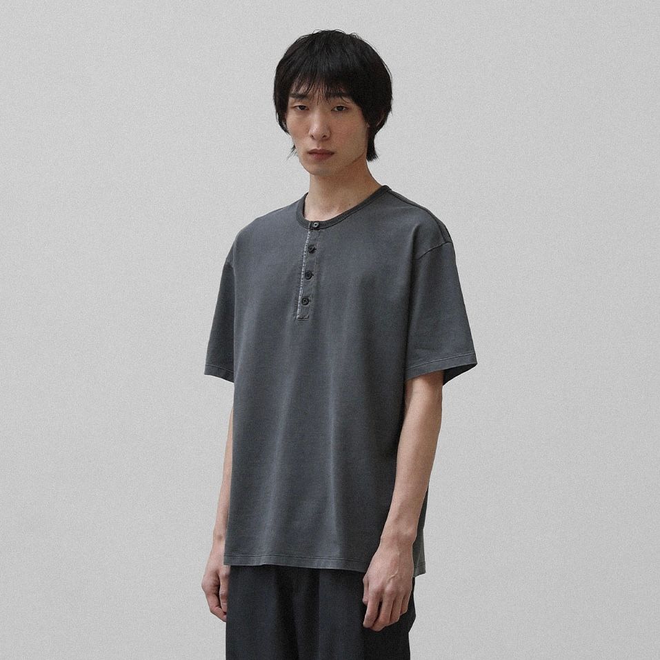 【残り一点】French Henry Neck Garment Tee