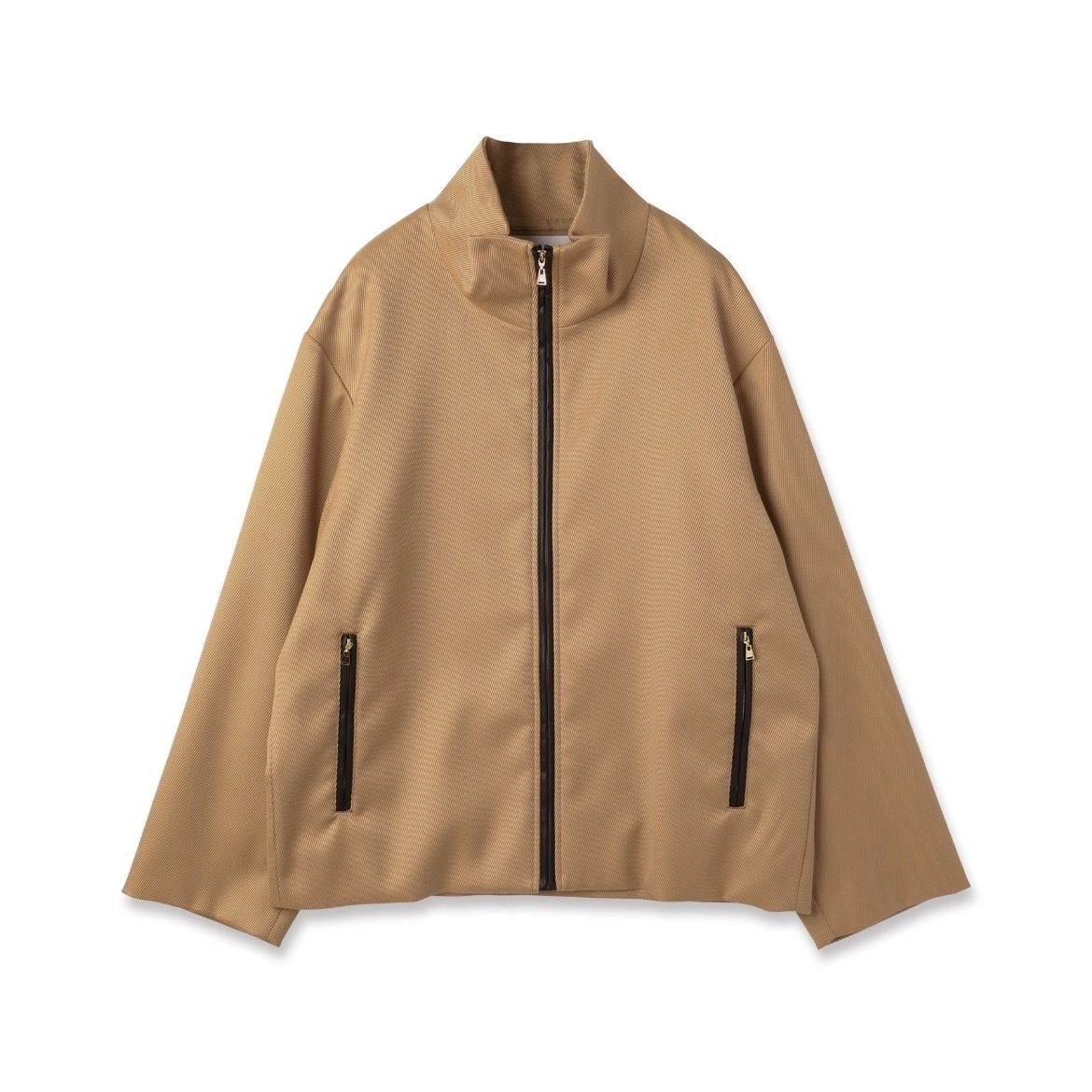 【残り一点】Double Cloth Kersey Zip Up Stand Collar Short Coat