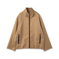 【残り一点】Double Cloth Kersey Zip Up Stand Collar Short Coat