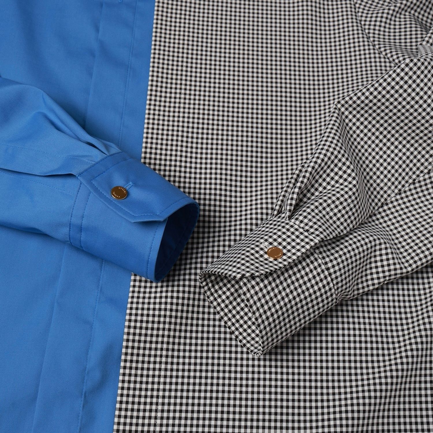 【残り一点】Gingham Check Asymmetrical Layered Shirt