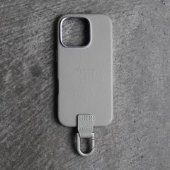 【残り一点】カラビナ付iPhoneケース(WHITE BEIGE)
