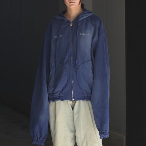 【残り一点】Washed Ordinary Old Style Zip Hoodie