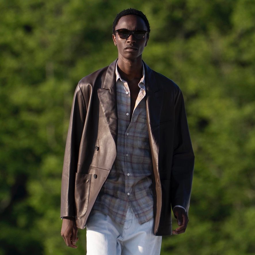 【残り一点】Printed Plaid Cotton Twill Shirt