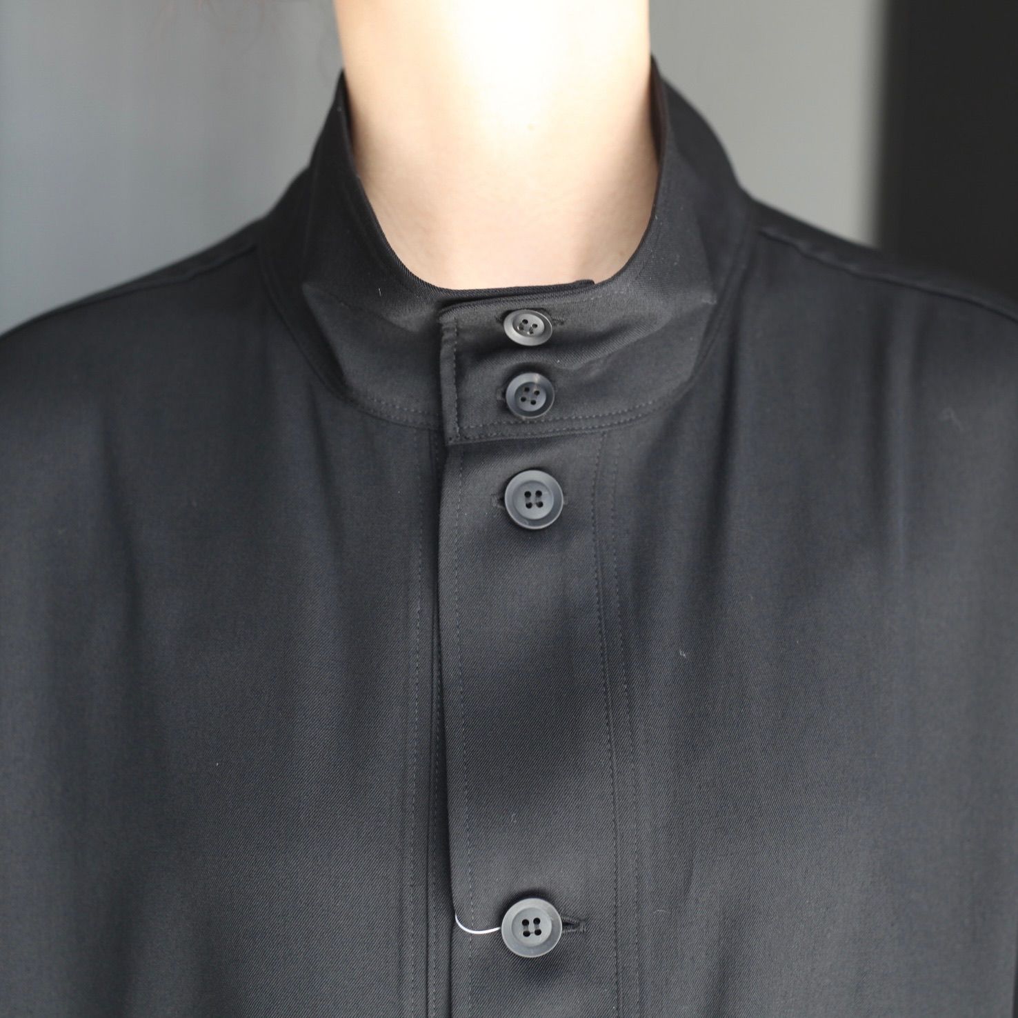 YAA!! 美品　リネンシャツコート black Yohji Yamamoto - 【残り一点】シワギャバシャツコート