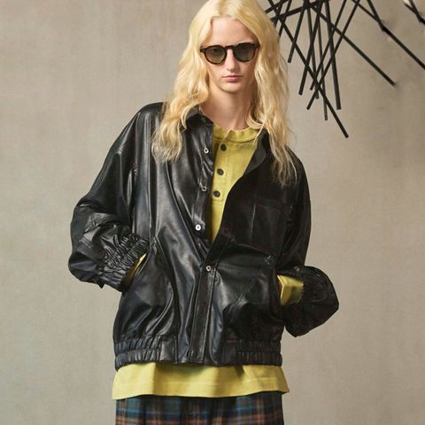 【残り一点】Curve Change Light Eco Leather Shirt
