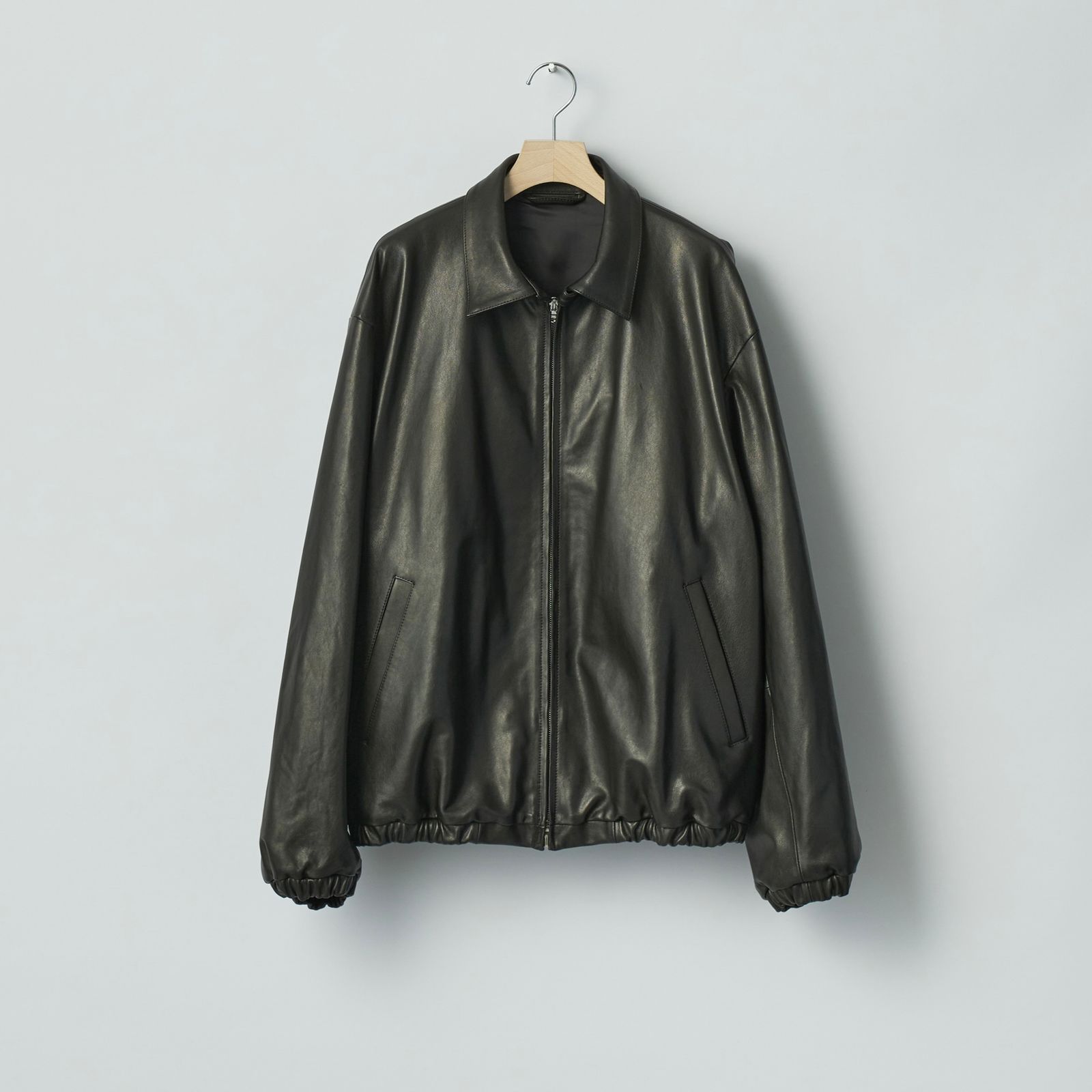 【再販売通知受付可能】Lambs Leather Light Zip Jacket
