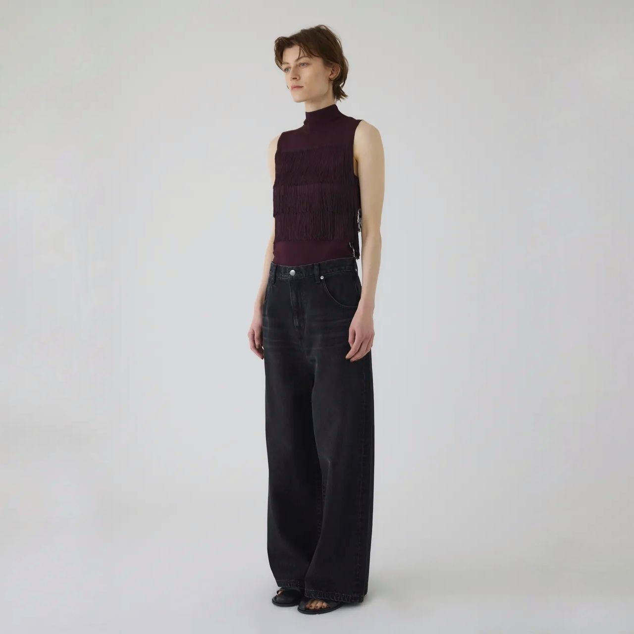 【残り一点】Middle Straight Black Denim