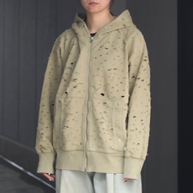 【残り一点】Damaged Zip Up Hoodie