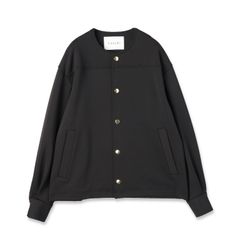 【残り一点】Double Cloth Collarless Dot Button Jacket