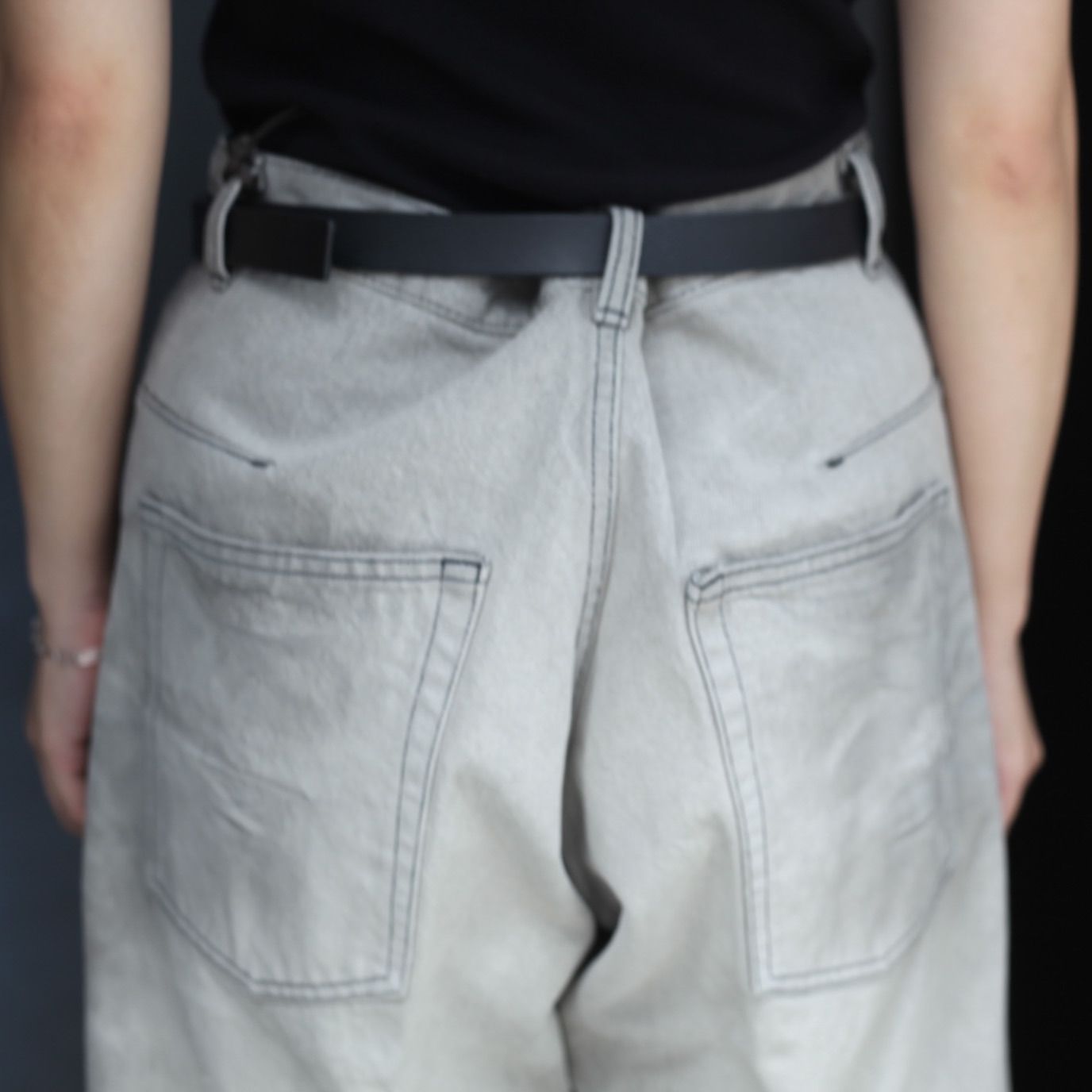 【残りわずか】3D Twisted Wide Leg Jeans