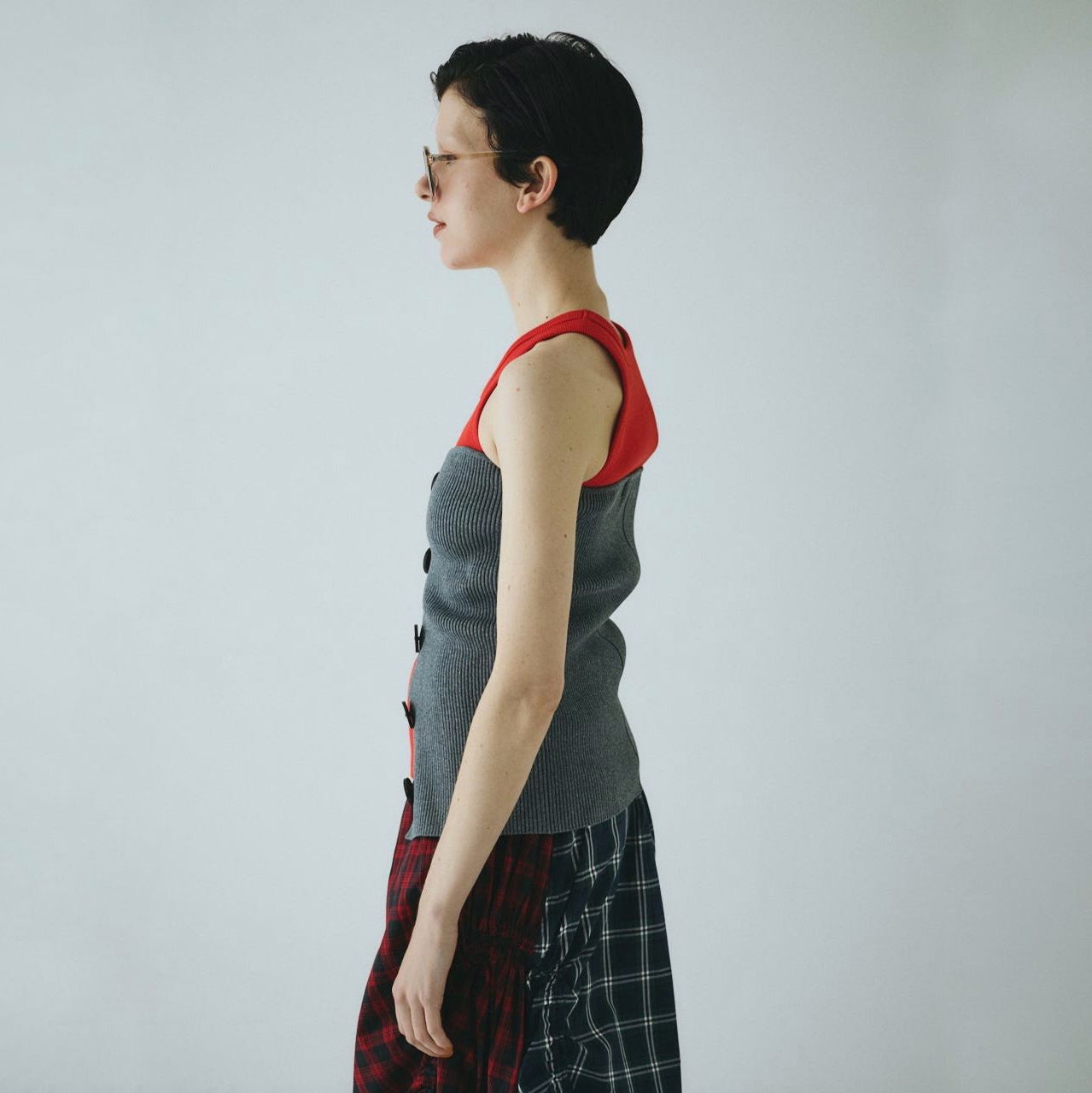 【残り一点】Front Button Knit Bustier
