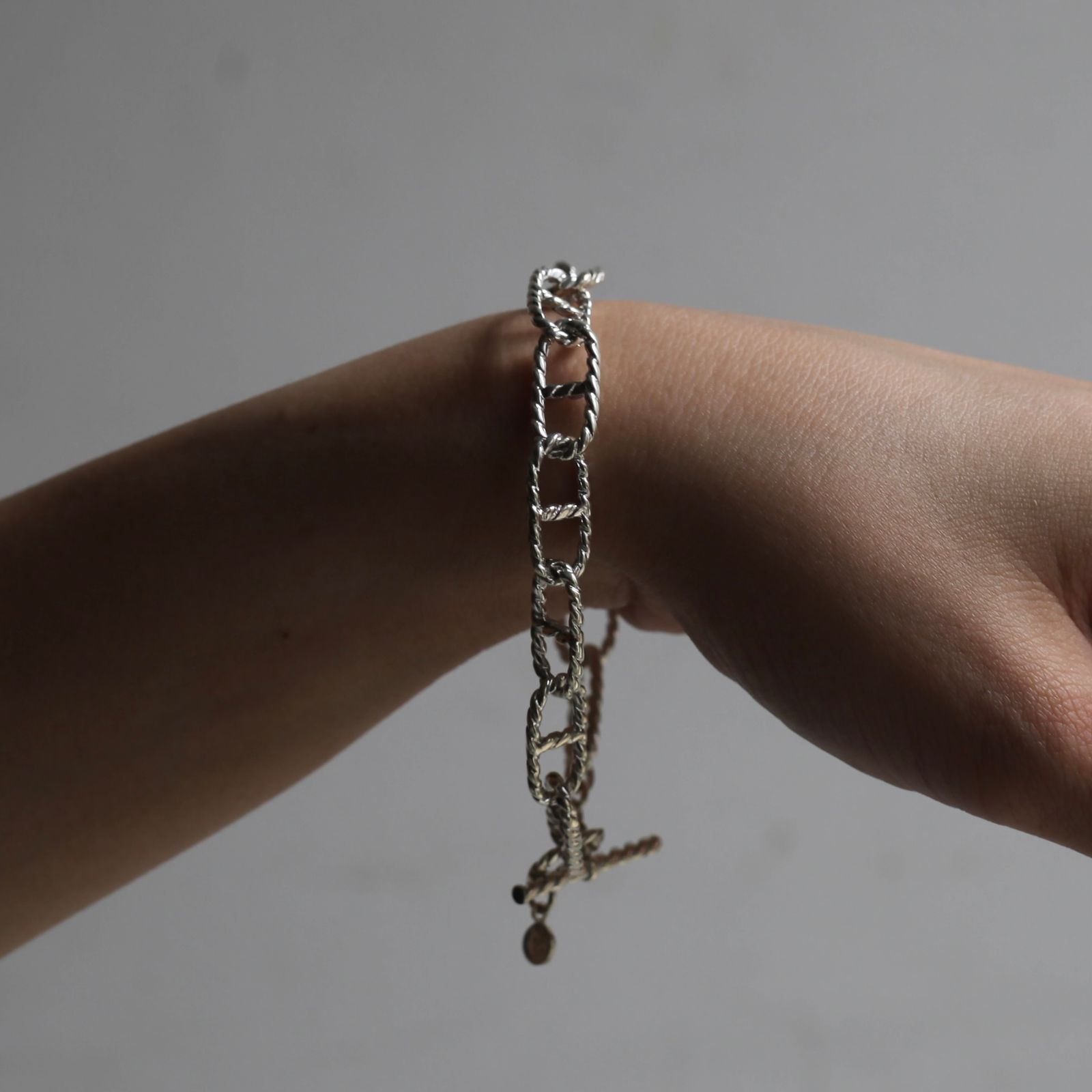 【残り一点】Twist Anchor Chain T-BAR Bracelet SMALL(9mm)
