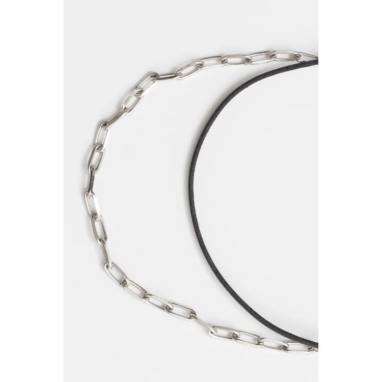【残り一点】Leather Chain 2Way Choker