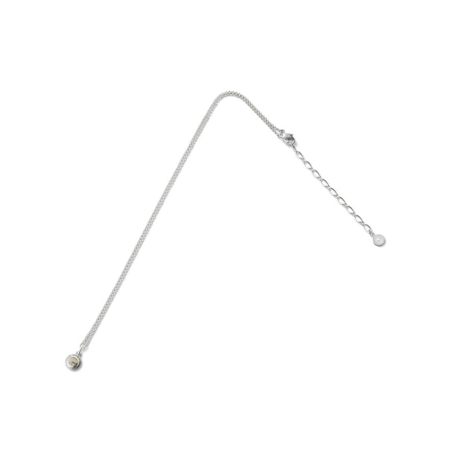 GARNI - 【お取り寄せ注文可能】Round Stone Pendant_S(WHITE
