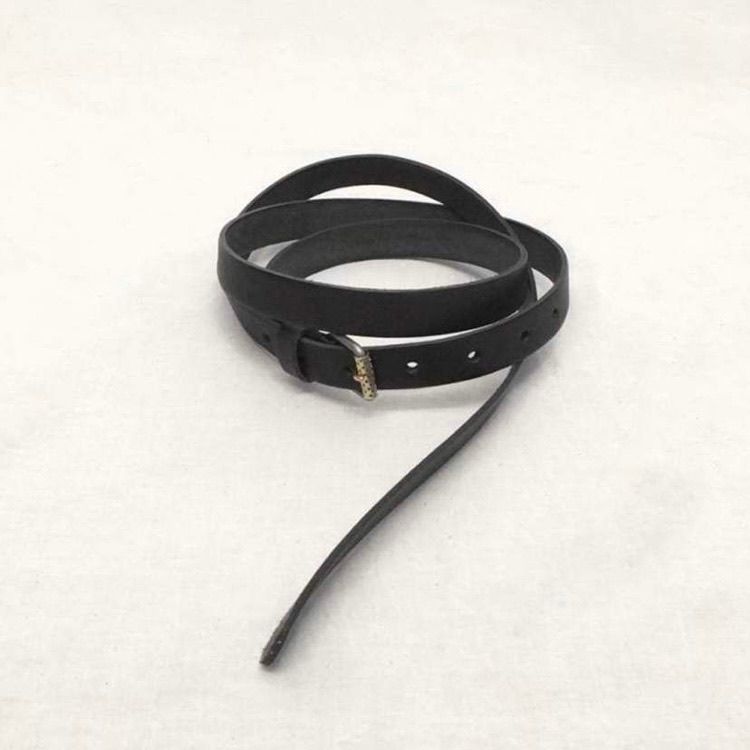 【再販売通知受付可能】カラーバックルロングベルト(BLACK×IRON)