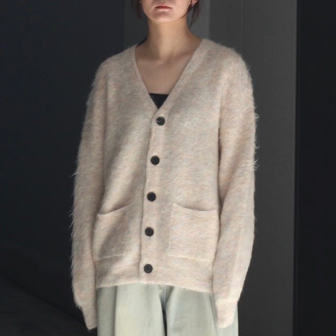 【残りわずか】Kid Mohair Knit V Neck Cardigan