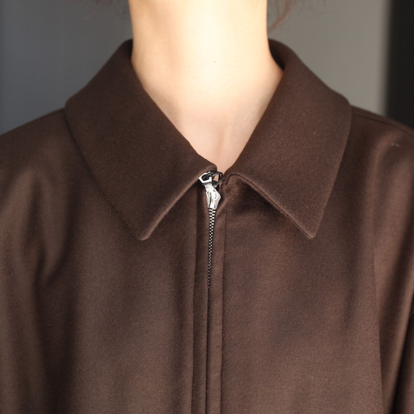 【残りわずか】Melton Oversized Zip Jacket