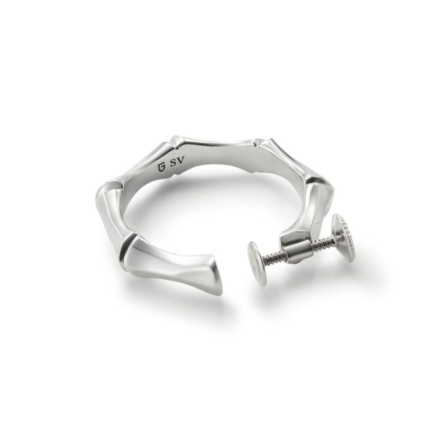【お取り寄せ注文可能】Crockery Bamboo Earring_L(SILVER)