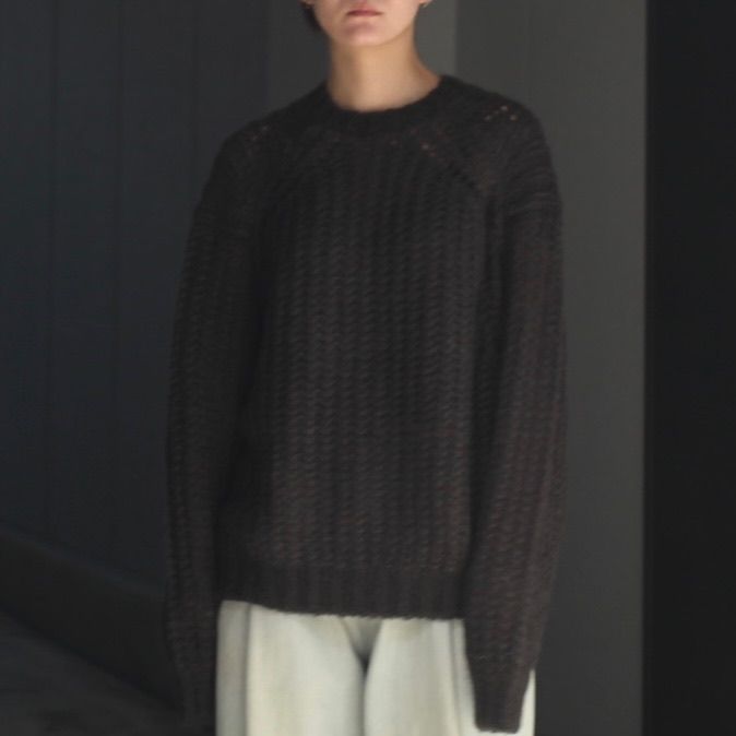 【残り一点】Mohair Silk Big Rib Crewneck