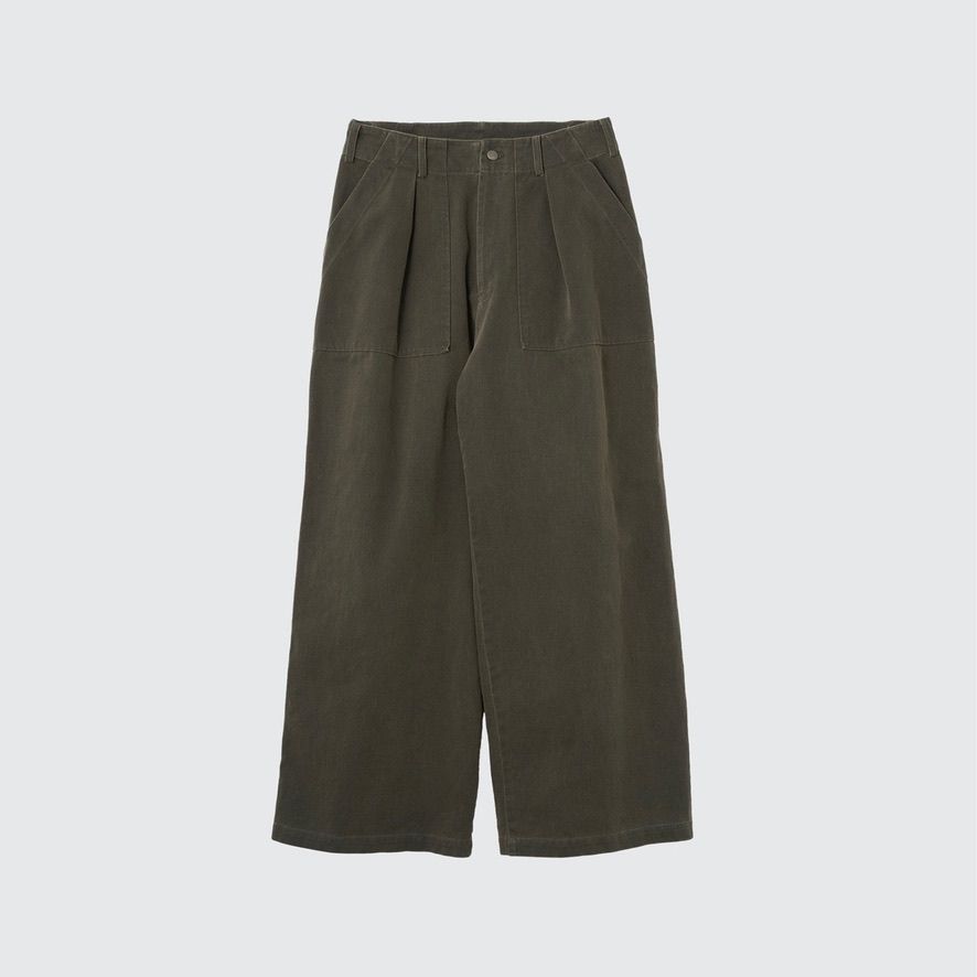 YOKE - 【残り一点】Cotton 1tuck Wide Leg Baker Pants