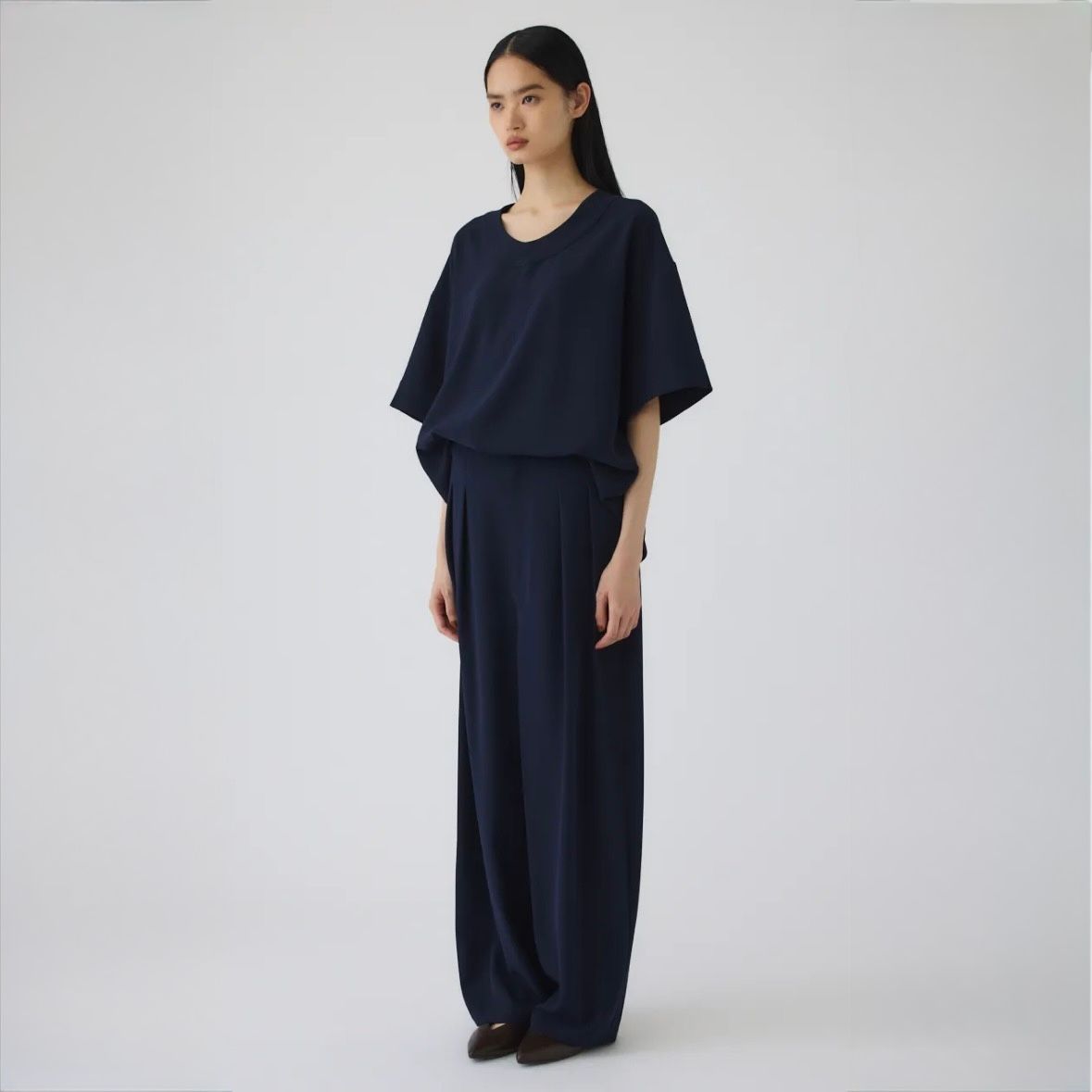 【残り一点】Georgette U-Neck Tops