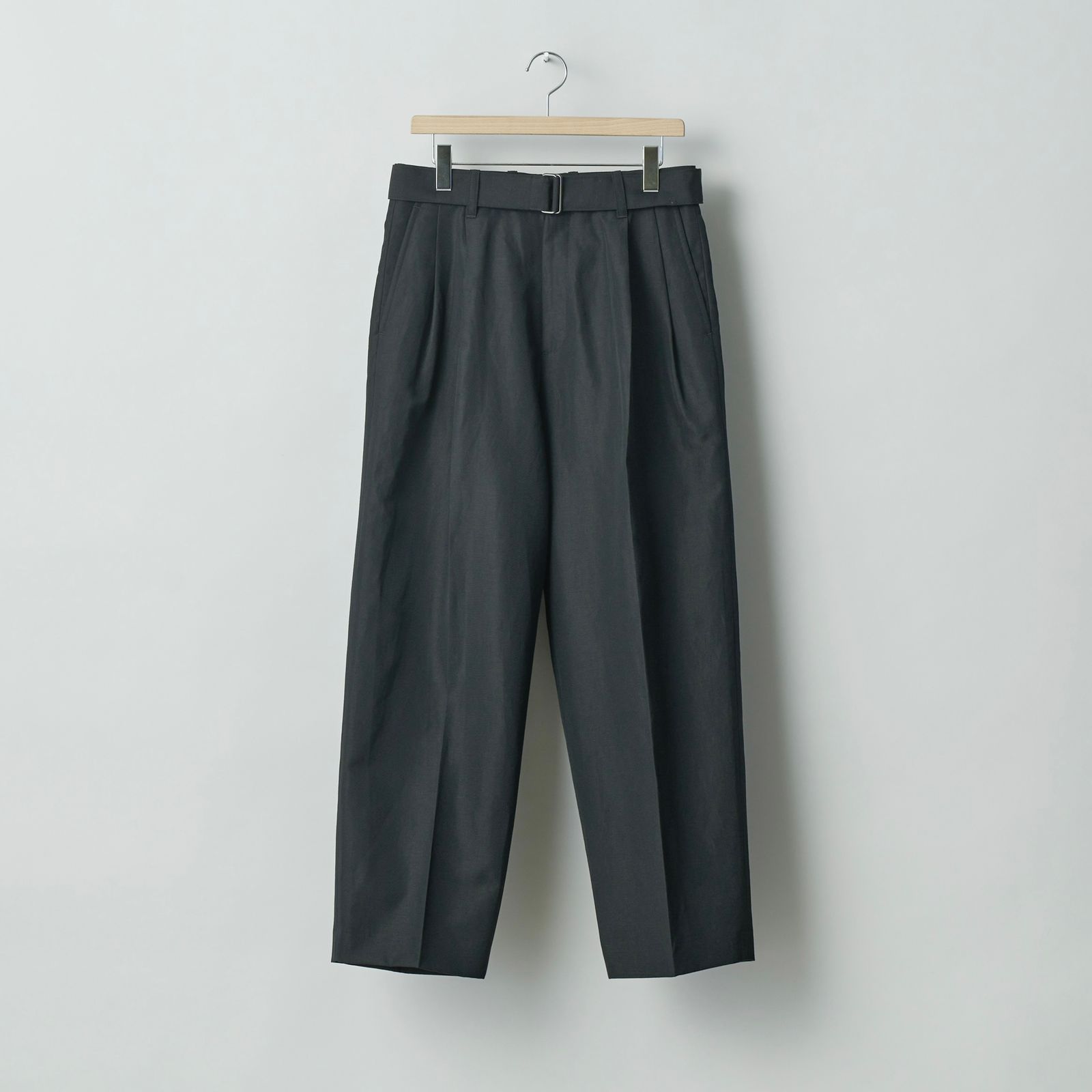 stein - 【残り一点】Belted Wide Straight Trousers(WOOL LINEN 