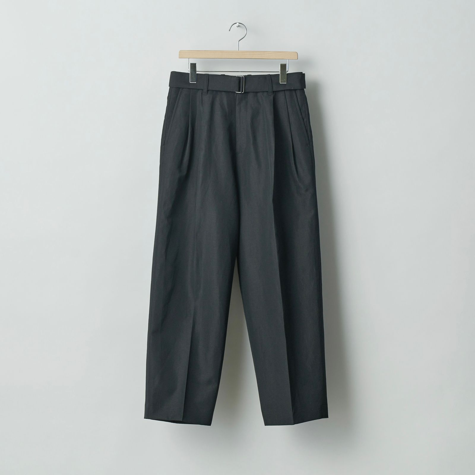 stein - 【再販売通知受付可能】Belted Wide Straight Trousers(WOOL 