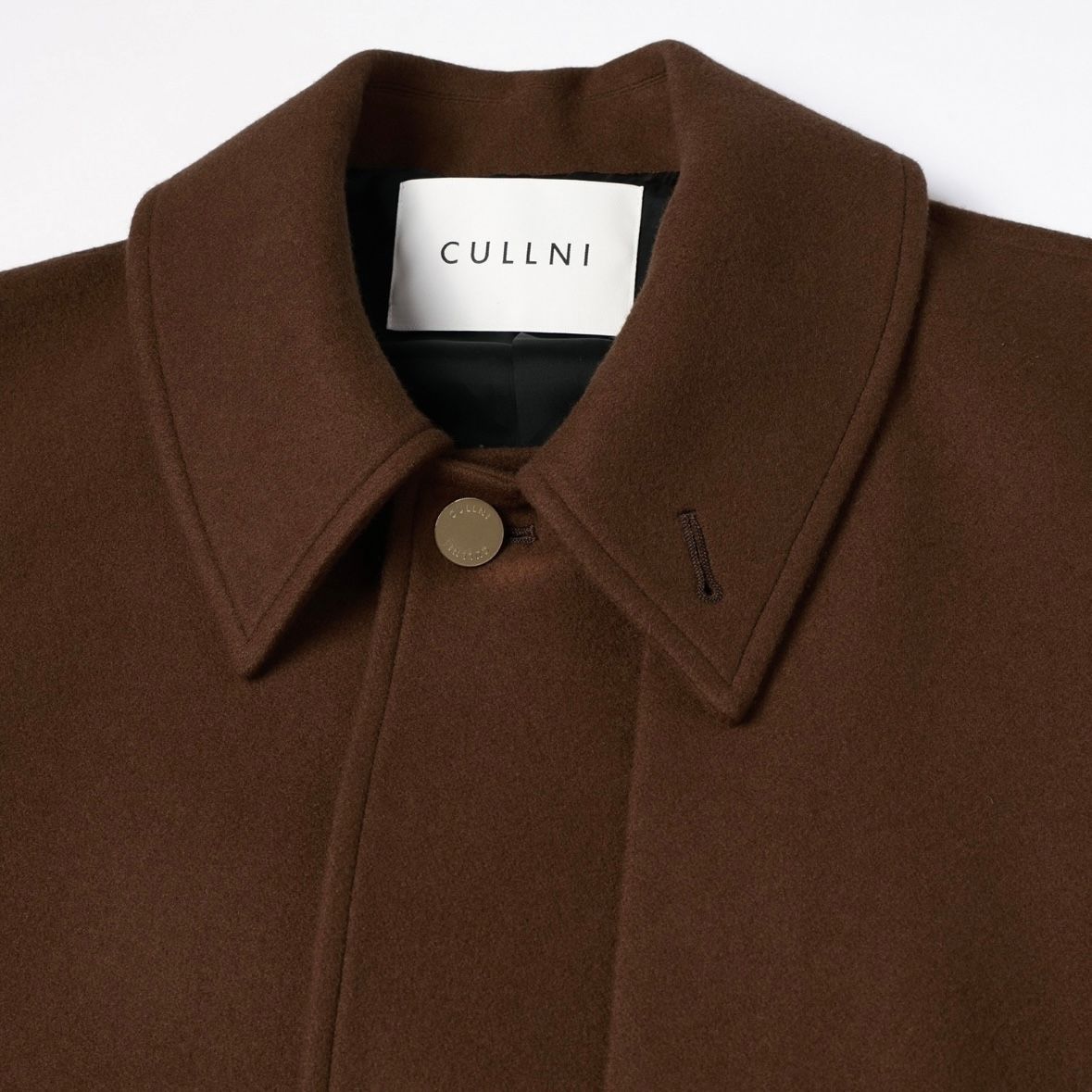 【残り一点】Lamb Wool Melton Layered Long Coat