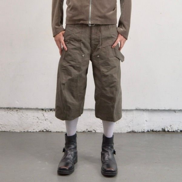 【残り一点】Curved Leg Double Knee Work Short Pants