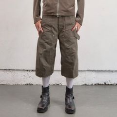 【残り一点】Curved Leg Double Knee Work Short Pants