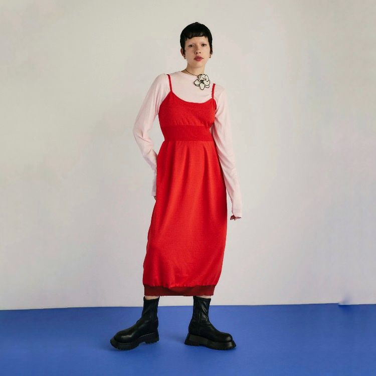 【残り一点】Waist Shape Knit Dress