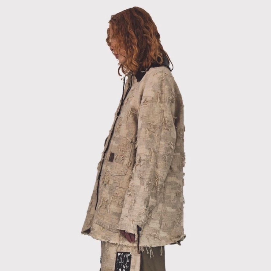 【残り一点】Rustic Collar Chore Jacket Boro Crust(SAND)