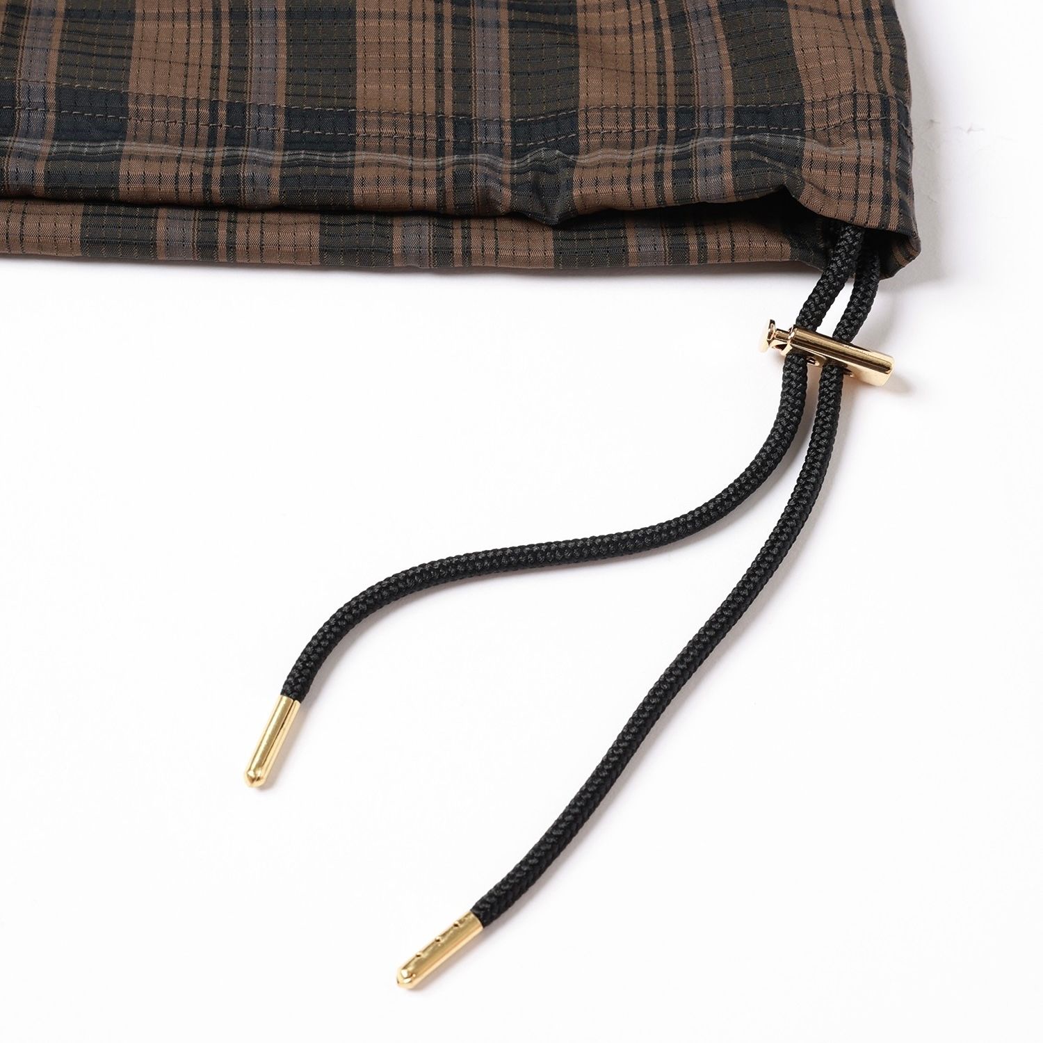【残り一点】Sheer Check Cloth Drawstring Long Sleeve Pullover