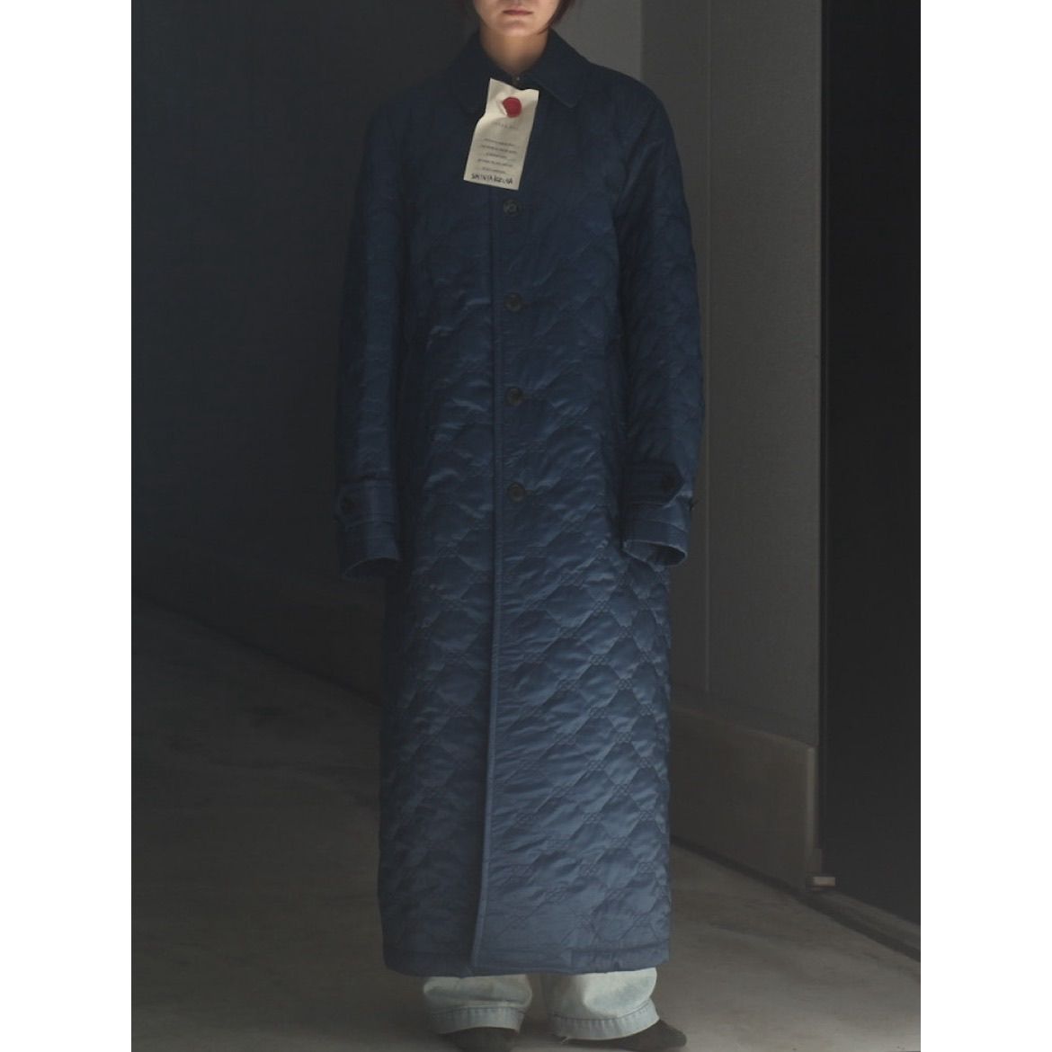 SHINYAKOZUKA - 【残り一点】Pencil Coat with Kapok Knot