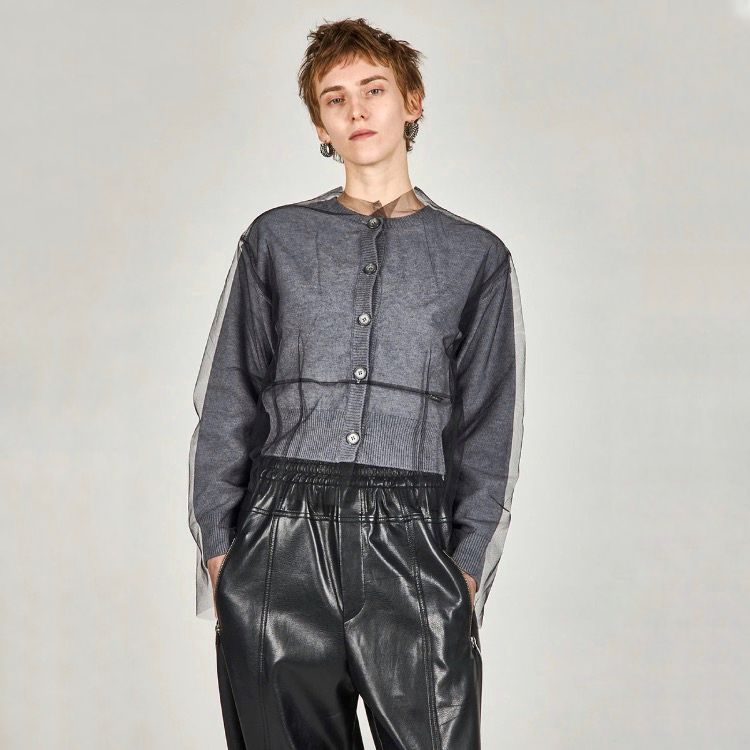 【残り一点】Reversible Tulle Knit Cardigan