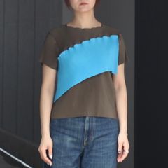 kotohayokozawa - 【残り一点】Spiral Wave Short Sleeve Top 