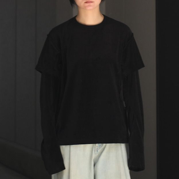 【残りわずか】Velour Double Layer Long Sleeve T-shirt