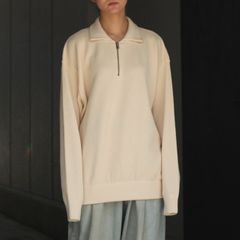 【残り一点】Moss Stitch Half Zip Polo