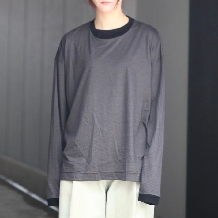 【残り一点】32G Wool Stripe LS Tee
