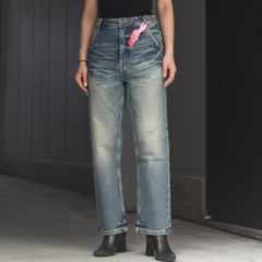 【残りわずか】Vintage Washed Straight Cut Jeans