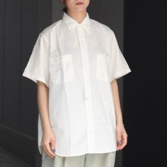 【残り一点】Short Sleeve White Chambray Work Shirt