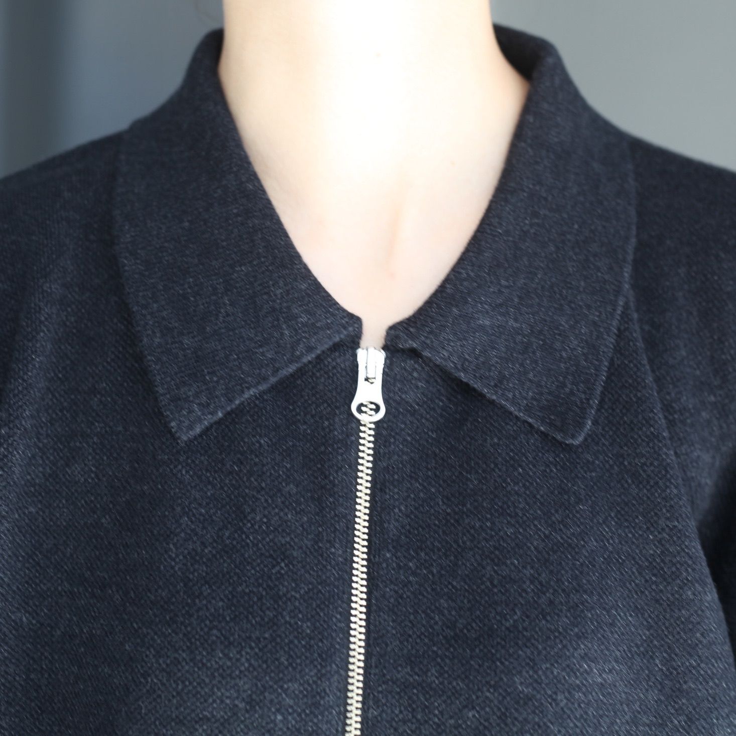 【残り一点】Co/Wo Moss Stitch Zip Blouson