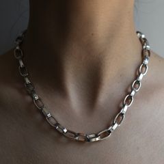 【残り一点】Flat Chain Necklace(SILVER)