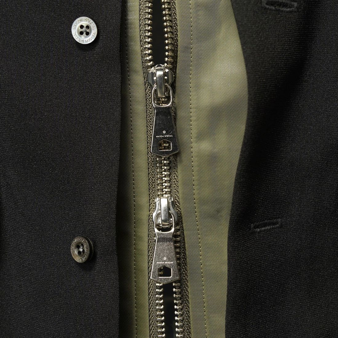 【残り一点】Layering MA-1 Docking Prime-Over Open Collar Shirt