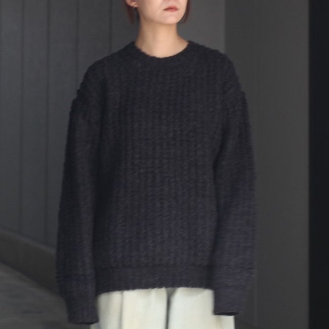 【残り一点】Baby Alpaca Big Waffle Sweater