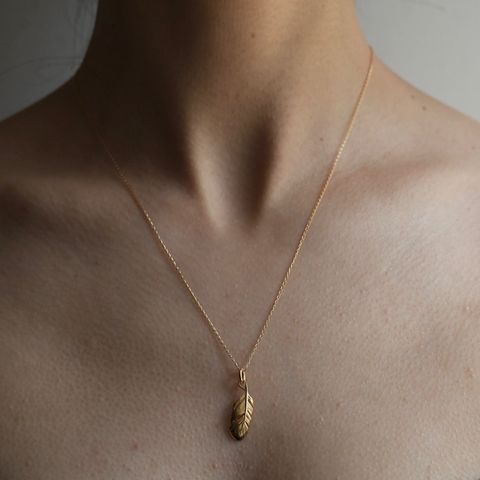 【お取り寄せ注文可能】EX Tiny Feather Necklace(GOLD)