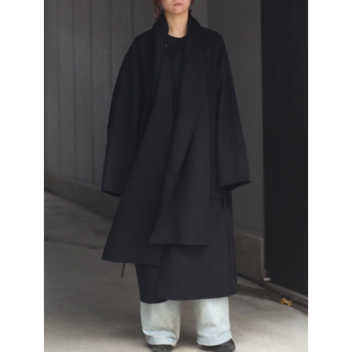 【残り一点】Wool Cashmere Beaver Reversible Stole Coat
